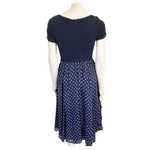 ESHAKTI Wayward Fancies Patriotic Star Print Midi Dress with Pockets SZ 6 - Picture 6 of 10